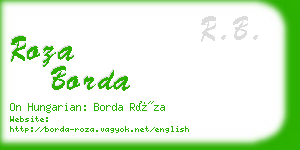 roza borda business card